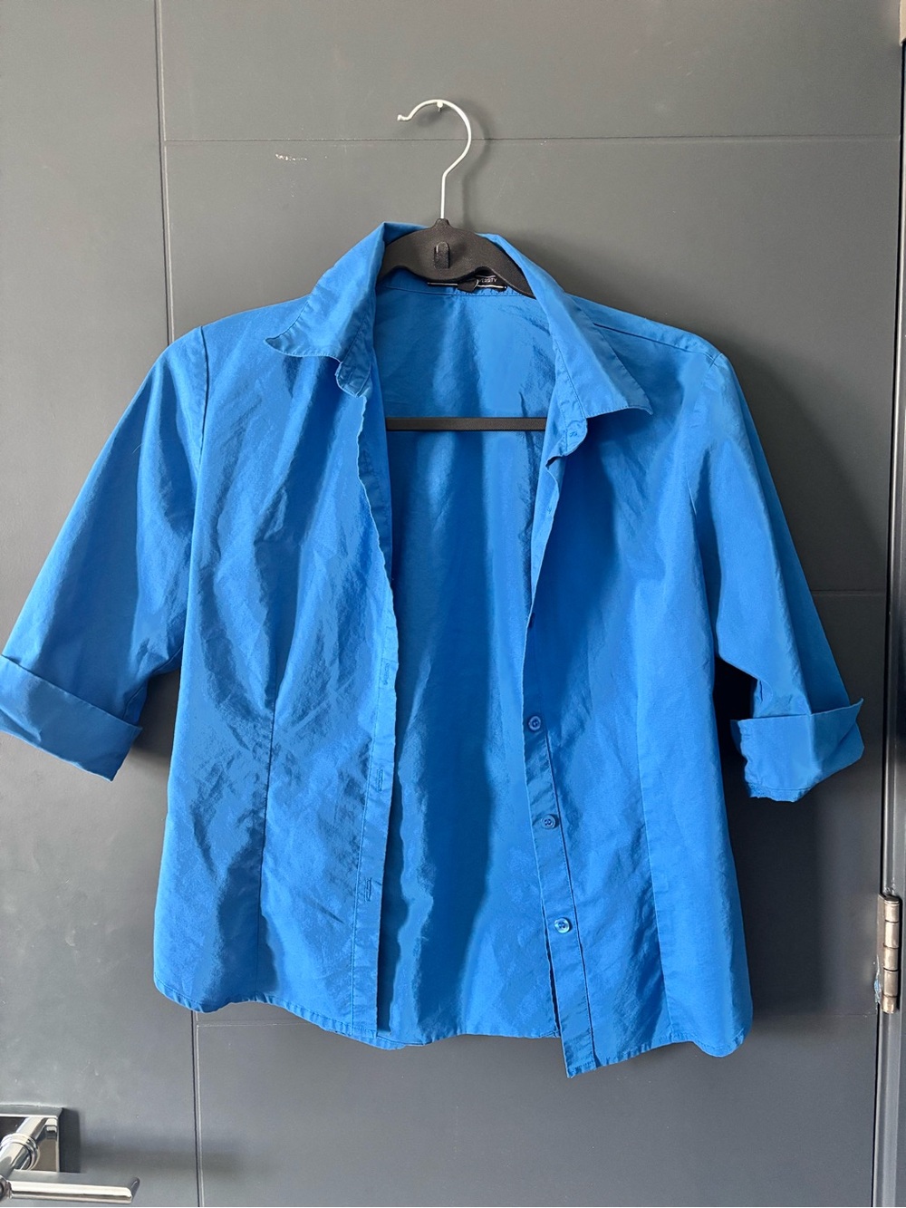 Classic Button-Up Shirt in Bright Blue